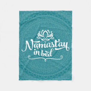 Couverture Polaire Namaste Mandala Funny Citation Fleece Blanche