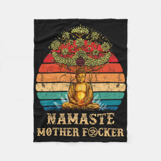 Couverture Polaire Namaste Mother F Cker Vintage Bouddha Drôle Yoga M