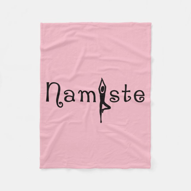 Couverture Polaire Namaste Yoga Silhouette (Devant)