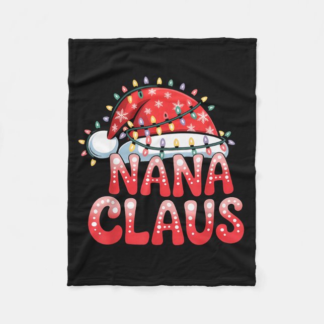 Couverture Polaire Nana Claus Christmas Family Matching Grandma Holid (Devant)