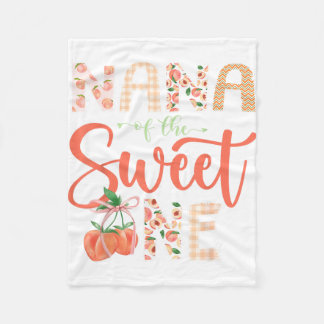 Couverture Polaire Nana de The Sweet One Peach Fille du 1er anniversa