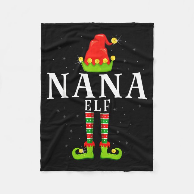 Couverture Polaire Nana Elf Christmas Matching Xmas Pajama  (Devant)