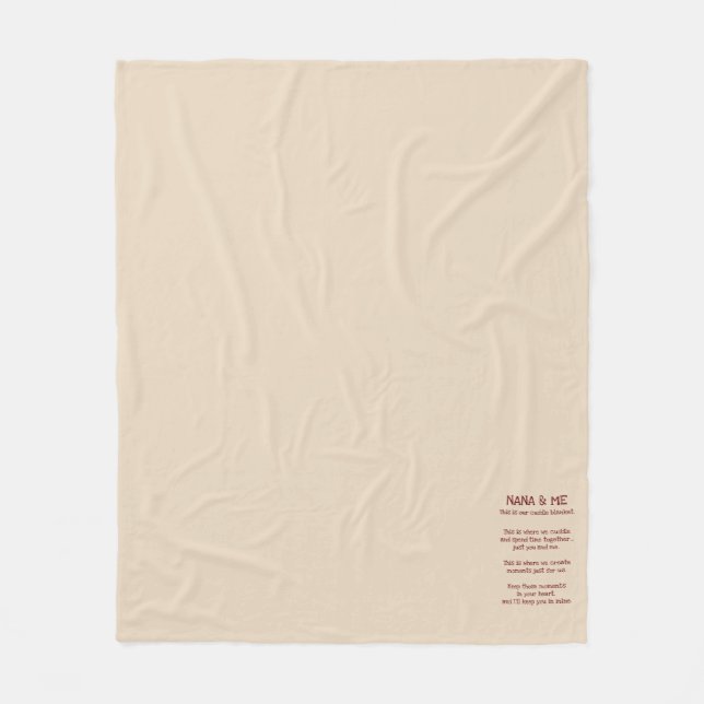 Couverture Polaire Nana & Me Cuddle Blanchet (Devant)