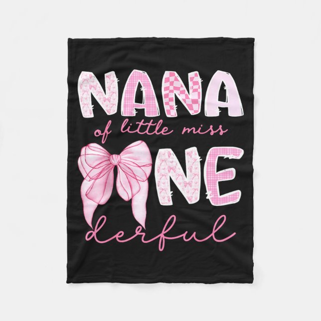 Couverture Polaire Nana Of Little Miss Onederful First Birthday Girl  (Devant)