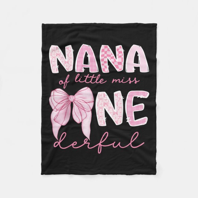 Couverture Polaire Nana Of Little Miss Onederful First Birthday Girl  (Devant)