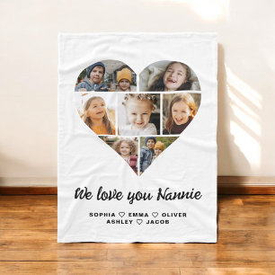 Couverture Polaire Nannie We Lots Hearts Modern Photo Collage