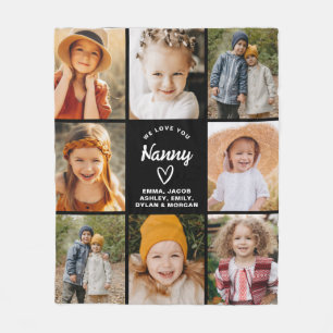 Couverture Polaire Nanny We Lots Hearts Modern Photo Collage