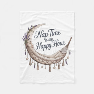 Couverture Polaire Nap Time Is My Happy Hour