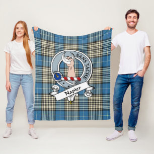 Couverture Polaire Napier Ancien Clan Badge Tartan Plaid