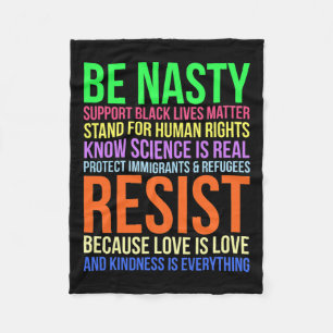 Couverture Polaire Nasty Résister Lgbtq Human Rights Science Be Kind 