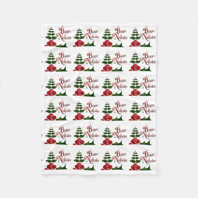 COUVERTURE POLAIRE **NATALE DE BUON** BLANCHET DE NOËL ITALIEN (Devant)