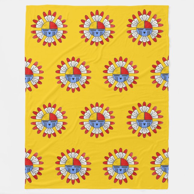 Couverture Polaire Native American KACHINA - OTTAWA Sun Mask 1 (Devant)