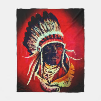 Couverture Polaire "Native Warrior"