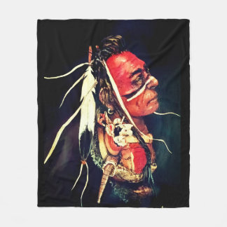 Couverture Polaire Native Warrior "Kaw" Fleece Blanket