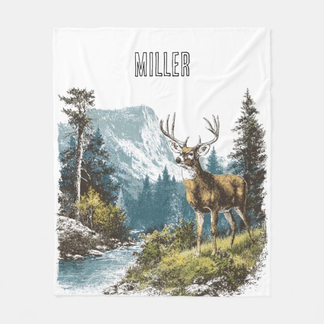 Couverture Polaire Nature de cerf  (Devant)