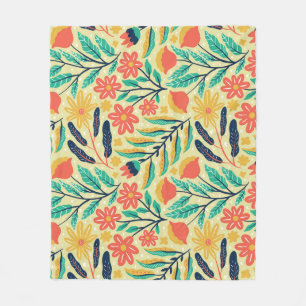 Couverture Polaire Nature Foliage : Floral Motif sans joint.