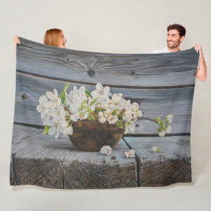 Couverture Polaire Nature morte Apple Blossom – Impression d'art orig