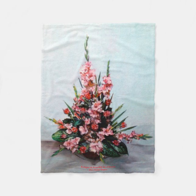 Couverture Polaire Nature morte de fleurs/Still life of flowers (Devant)
