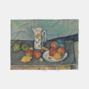 Couverture Polaire Nature morte, pichet de lait et fruits sur une tab
