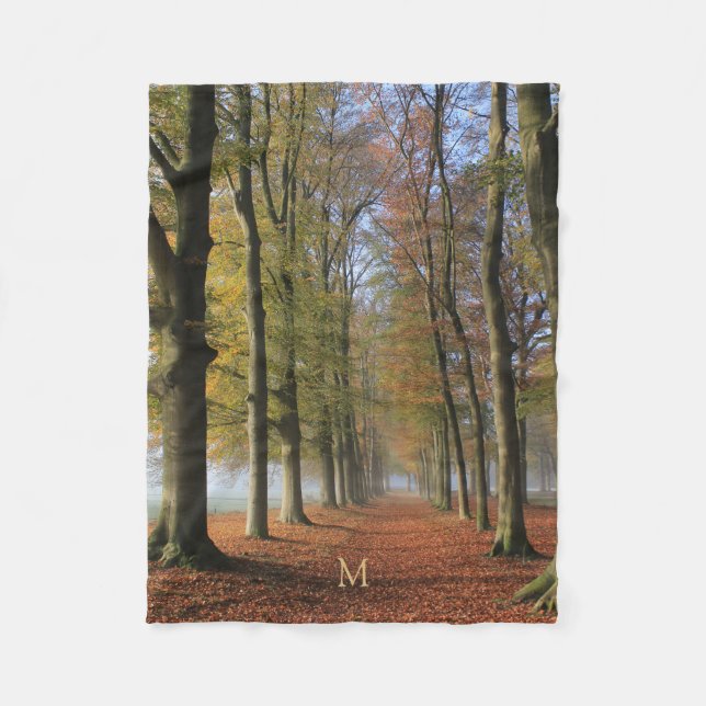 Couverture Polaire Nature paysage photographie arbres d'automne (Devant)