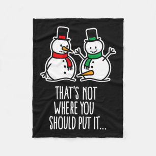 Couverture Polaire Naughty Christmas Dit Dirty Snowman Cartoon Ugl