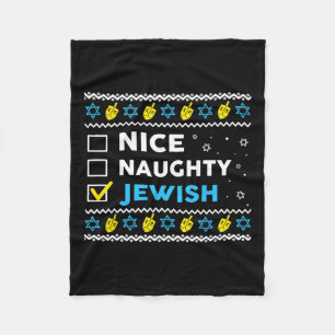 Couverture Polaire Naughty Jewish Ugly Hanukkah Sweater Chanukah