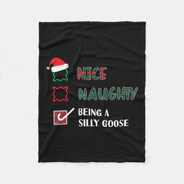 Couverture Polaire Naughty Nice Être Une Oie Silencieuse Drôle Chri T (Devant)