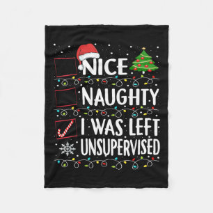 Couverture Polaire Naughty Nice List A Été Laissé Sans Surveillance H