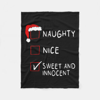 Couverture Polaire Naughty Nice Liste Sweet Innocent Xmas Hommes Femm