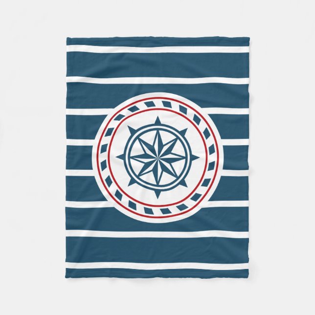 Couverture Polaire Nautical design (Devant)