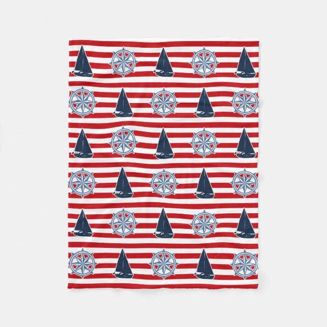 Couverture Polaire Nautical design (Devant)