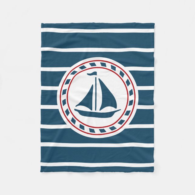 Couverture Polaire Nautical design (Devant)
