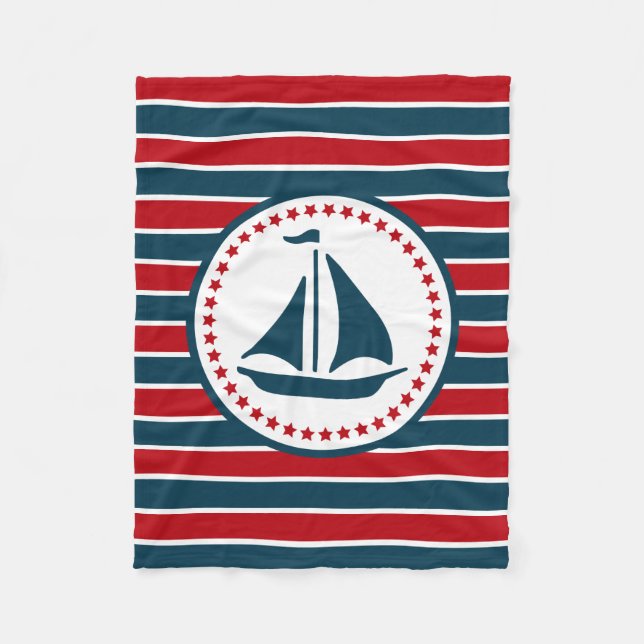 Couverture Polaire Nautical design (Devant)