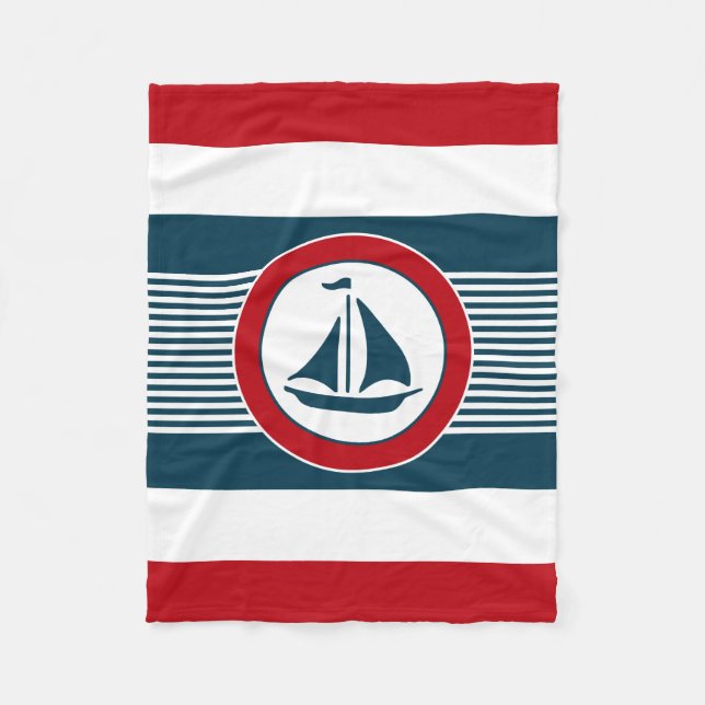 Couverture Polaire Nautical design (Devant)