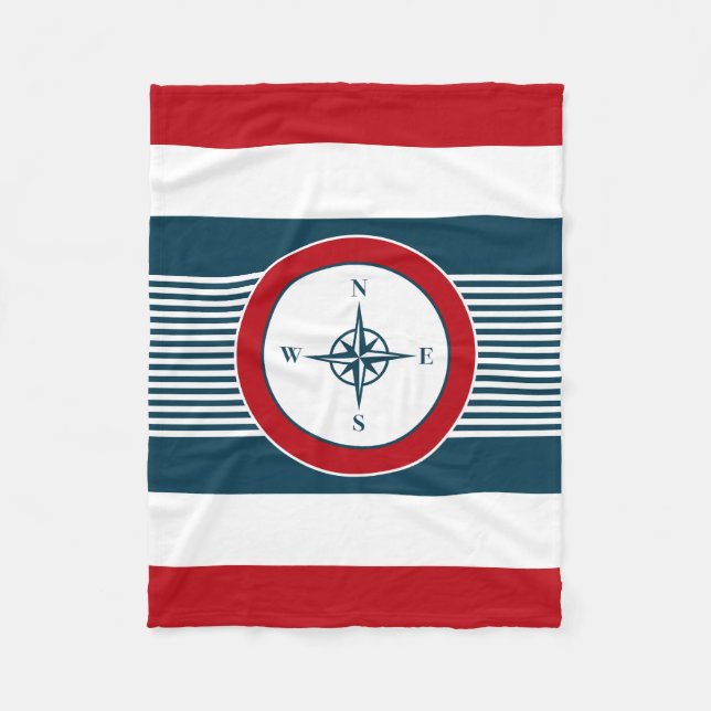 Couverture Polaire Nautical design (Devant)