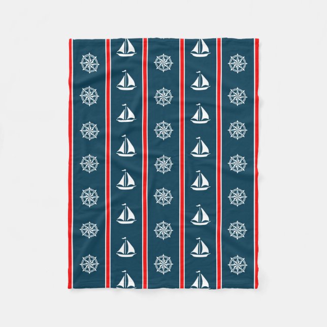 Couverture Polaire Nautical design (Devant)