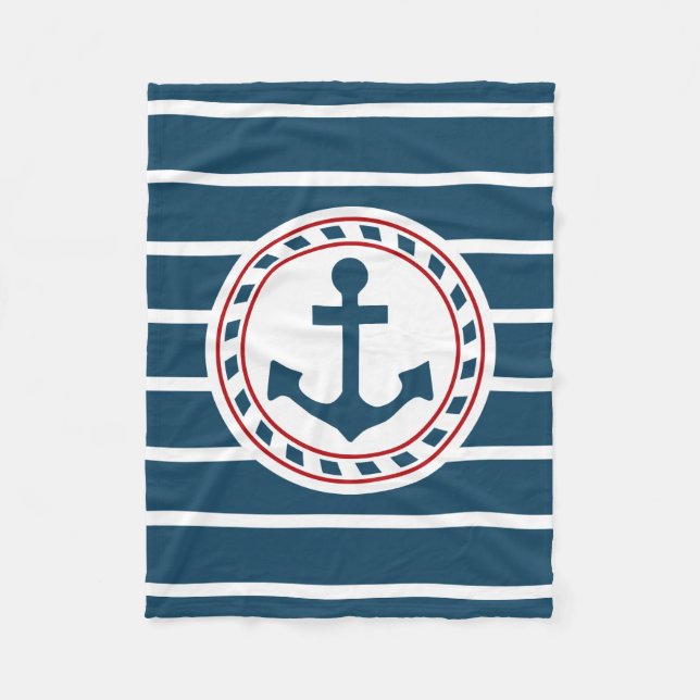 Couverture Polaire Nautical design (Devant)