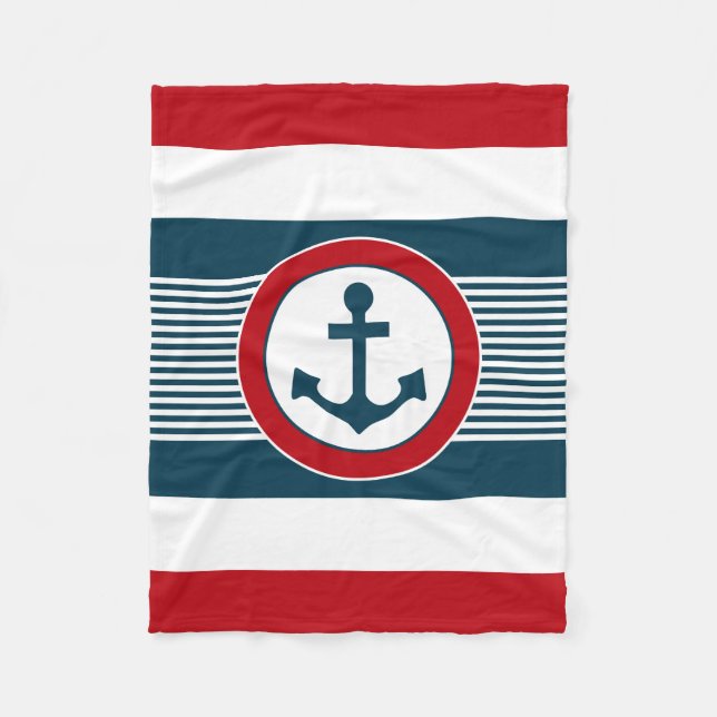 Couverture Polaire Nautical design (Devant)