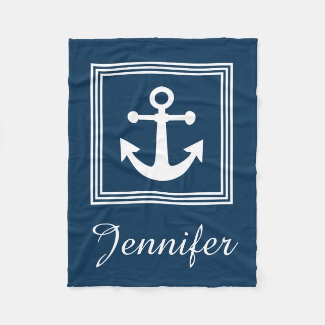 Couverture Polaire Nautical design (Devant)