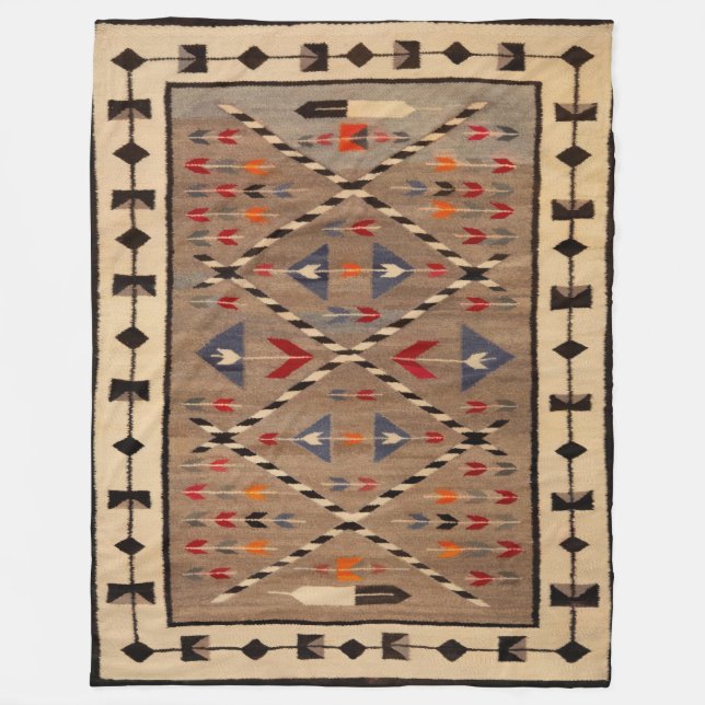 COUVERTURE POLAIRE NAVAJO HORSE SADDLE BLANKET PRINT FROM  1900 (Devant)