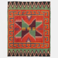 NAVAJO INDIAN 1800s HORSE SADDLE BLANKET FLEECE