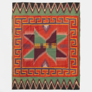 Couverture Polaire NAVAJO INDIAN 1800s HORSE SADDLE BLANKET FLEECE