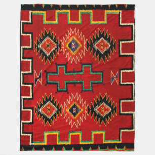 COUVERTURE POLAIRE NAVAJO INDIAN 1890 HORSE SADDLE BLANKET