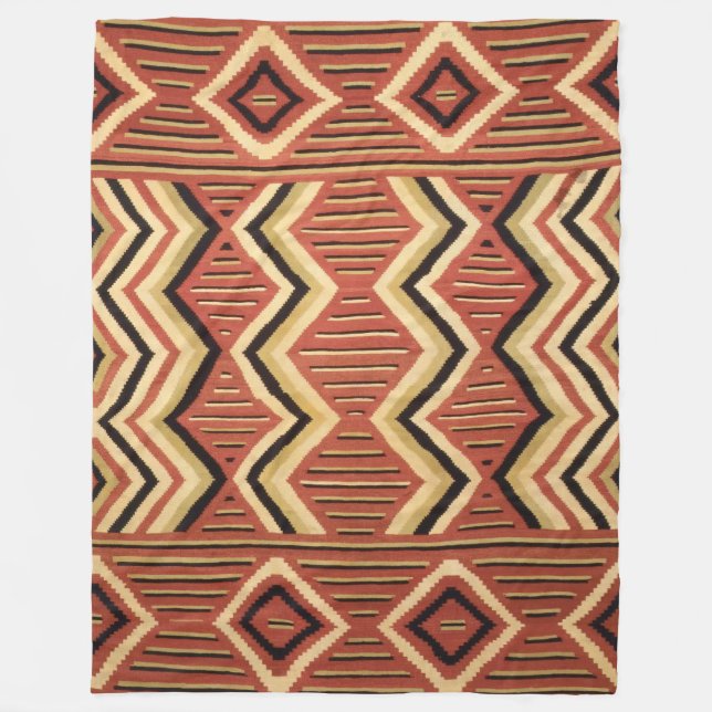 COUVERTURE POLAIRE NAVAJO INDIAN HORSE SADDLE HISTORIQUE ANTIQUE (Devant)