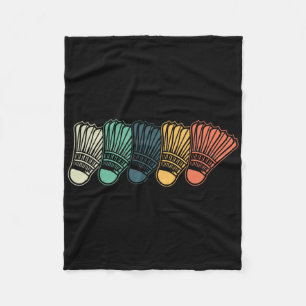 Couverture Polaire Navette Retro Vintage Badminton Player Coach Sport