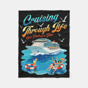 Couverture Polaire Naviguer à travers la vie, un port à la fois, drôl