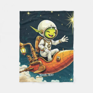 Couverture Polaire Navire spatial Alien mignon Imaginaire