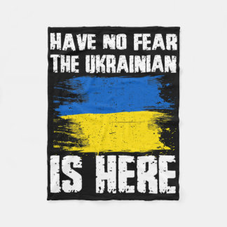 Couverture Polaire N'ayez Aucune Peur L'ukrainien Est Là Drapeau De L