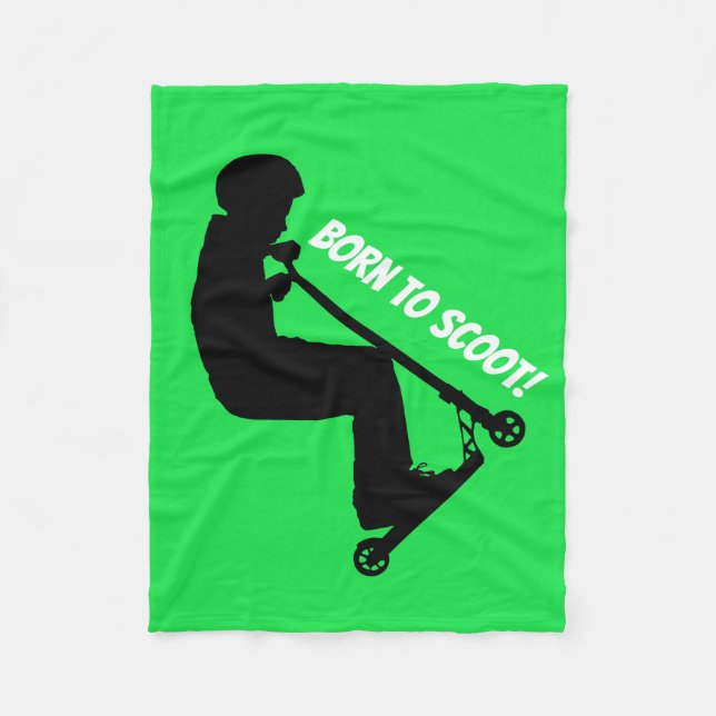Couverture Polaire Né à Scoot - Stunt Scooter Rider Fleece Blanket (Devant)