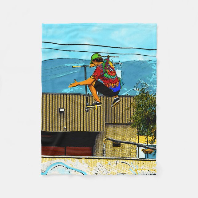 Couverture Polaire Né à Scoot - Stunt Scooter Trick (Devant)